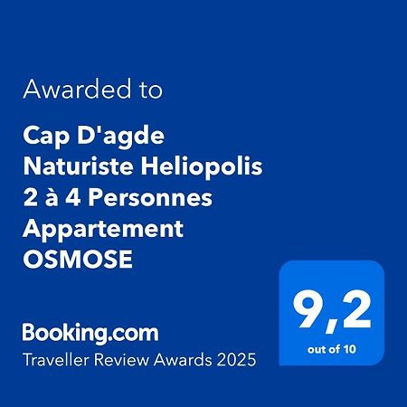 Cap D'Agde Naturiste Heliopolis 2 A 4 Personnes Appartement Osmose 외부 사진